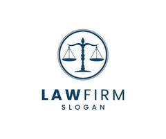 Logo-Design-Vektorvorlage für Anwaltskanzleien vektor