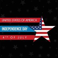 4. juli glücklicher amerikanischer unabhängigkeitstag vektor