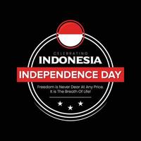 17. august feier zum indonesischen unabhängigkeitstag vektor