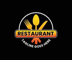 färgrik restaurang logotyp design. restaurang logotyp design. årgång meny för de restaurang vektor