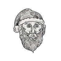 santa claus huvud mandala vektor