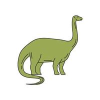 Brontosaurus Monolinie vektor