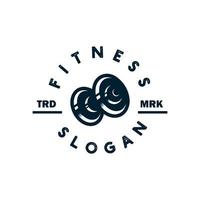 årgång logotyp Gym kondition mall illustration vektor