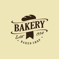 vintage logo bäckerei vorlage illustration vektor