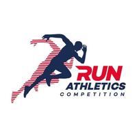 Running Man Silhouette Logo Vorlage Illustration vektor