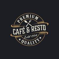 vintage logo café und restaurant vorlage illustration vektor