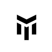 enkel bokstav m logotyp designmall pro vektor