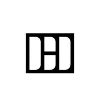 Buchstabe dbd Negativraum Logo Design kostenloser Vektor