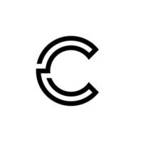 Buchstabe c einfaches Business-Logo-Design pro Vektor