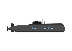 militärische U-Boot-flache Design-Vektorillustration vektor