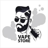 vape store logotyp designmall vektor