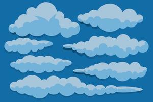 Cloud-Cartoon-Sammlung. Vektor-Illustration vektor