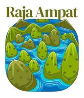 raja ampat-vektorillustration vektor