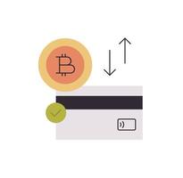 mynt plånbok och kryptovaluta finansiera teknologi platt vektor illustration.
