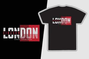 london t-shirt und bekleidungsdesign vektor