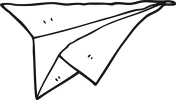 tecknad serie papper flygplan vektor