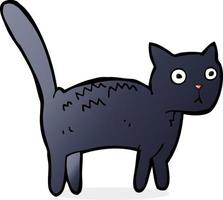 Cartoon verängstigte Katze vektor