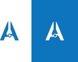 en alfabet tech modern logotyp design vektor