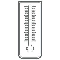 Thermometer-Gliederungsdesign. vektor