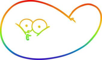 Regenbogen-Gradientenlinie Zeichnung Cartoon Gallenblase