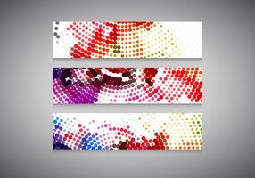 Bunte Halftone Header vektor