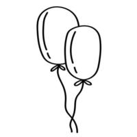 Doodle-Aufkleber mit Cartoon-Ballon vektor