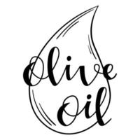 einfaches Logo für Olivenprodukte vektor