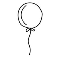 Doodle-Aufkleber mit Cartoon-Ballon vektor