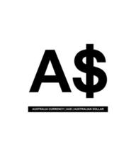 australien währung, aud, australisches dollar symbol symbol. Vektor-Illustration vektor