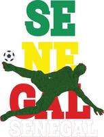 Fußballspieler, Senegal-Fußballvektorillustration. Senegal-Fußballspieler, der Fußballvektor spielt. vektor