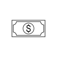 dollar, USD valuta ikon symbol. vektor illustration