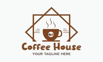 Kaffeehaus-Coffee-Shop-Logo-Vorlage Vektorillustration eines süßen Kaffee-Logos vektor