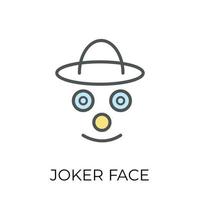 trendiges Joker-Gesicht vektor