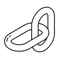 Backlinks-Symbol im isometrischen, editierbaren Design vektor