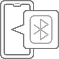 Symbol für Bluetooth-Graustufenlinie