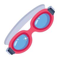 trendig platt ikon vektor av simning glasögon