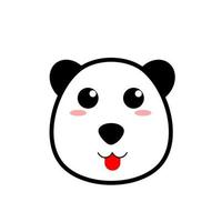 söt bebis panda. bebis panda ansikte. logotyp av bebis panda. vektor