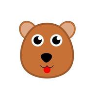 süßer Babybär. Gesicht eines Babybären. Logo eines Babybären. vektor