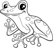 Pfeilgiftfrosch Tiercharakter Cartoon Malseite vektor
