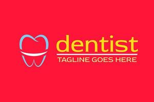 tandläkare logotyp mall lämplig för företag eller produkt vektor