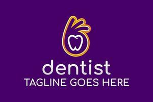 Zahnarzt-Logo-Vorlage geeignet für Unternehmen oder Produkte vektor