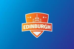 edinburgh abzeichen logo vorlage vektor