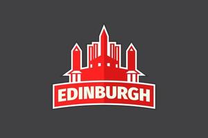 edinburgh abzeichen logo vorlage vektor