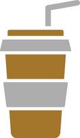 Kaffee zum Mitnehmen Icon-Stil vektor