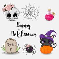 Halloween-Clipart-Sammlung, Vektorillustration vektor