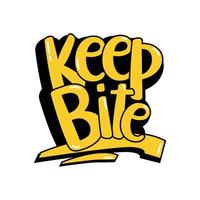 Keep Bite Snack-Logo-Design vektor