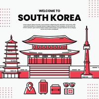 korea wahrzeichen vektorillustration vektor