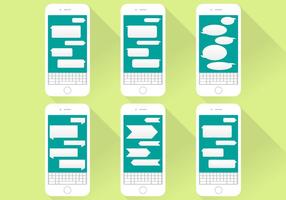 Imessage Konversation Icons Iphone Flat Illustration vektor