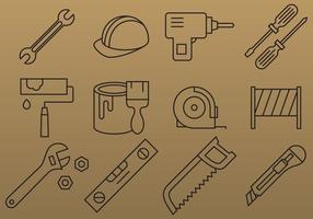 Thin Line Tools Icon Vektoren