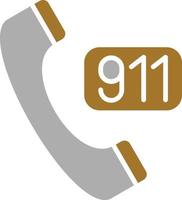 Rufen Sie den 911-Symbolstil an vektor